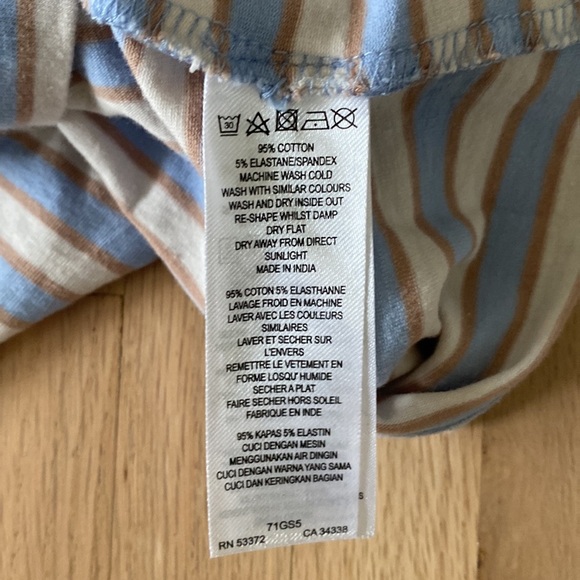 French Connection Baby Blue Striped Mini Dress - Picture 7 of 7